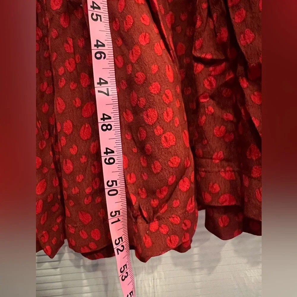 NWT Free Assembly Red Tiered Maxi Dress Size Large; Boho Spotted Maxi Dress - Picture 12 of 12